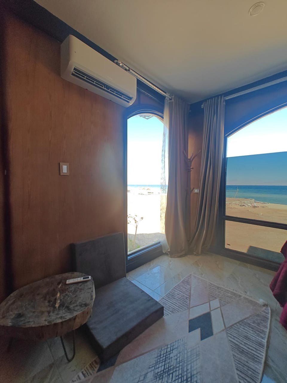 Bed, Natural landscape, View (from property/room), Bedroom, Sea view, Sea view, air conditioner