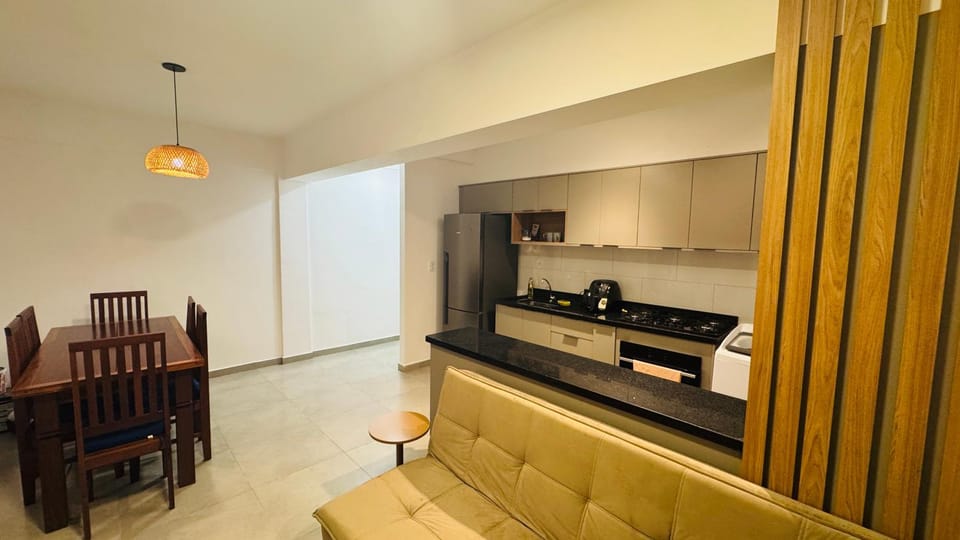 Kitchen or kitchenette, Living room, Dining area, stove