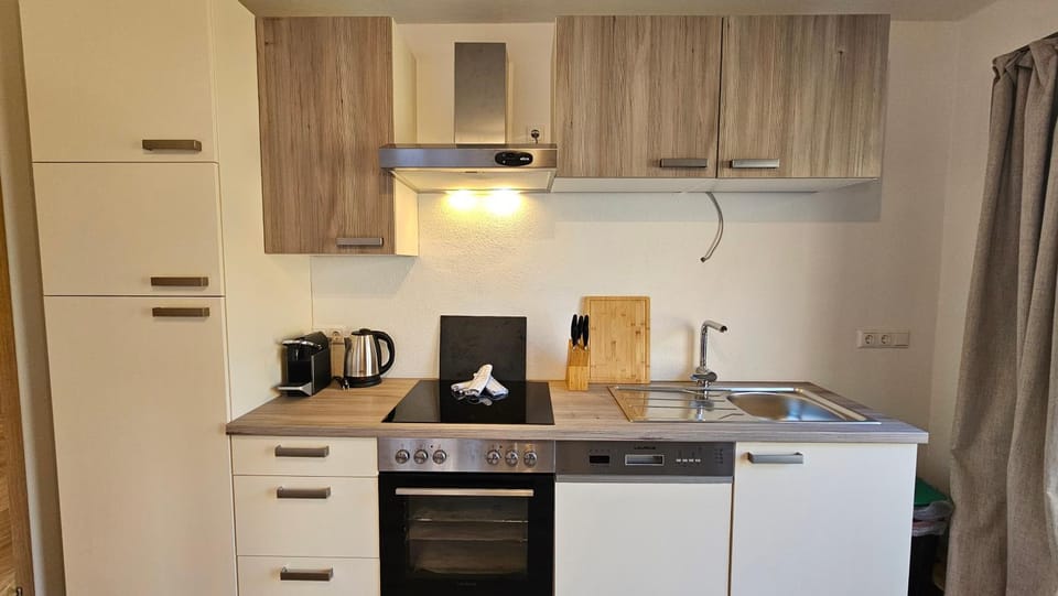 Coffee/tea facilities, Kitchen or kitchenette, dishwasher, oven, stove