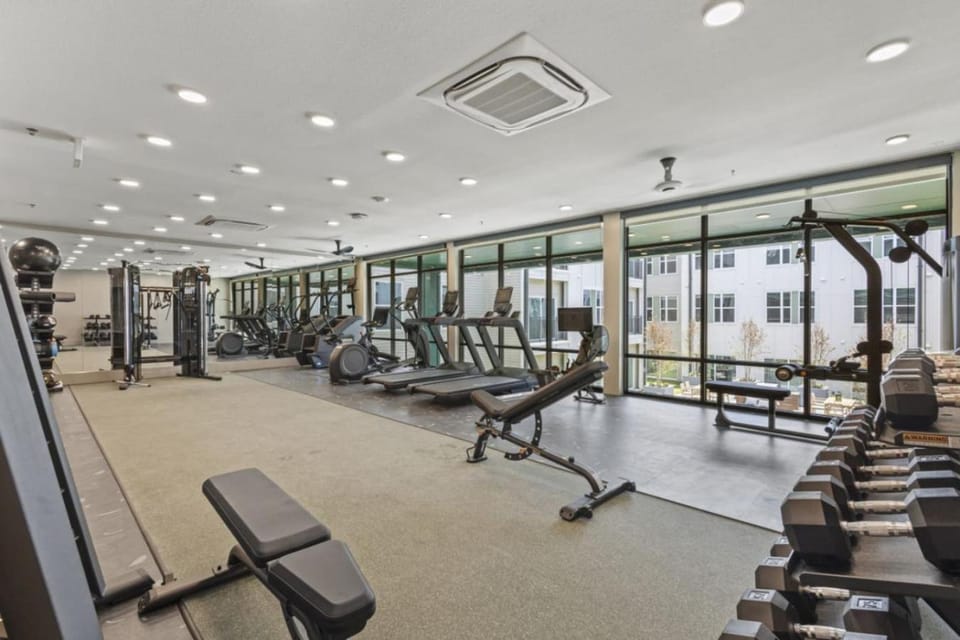 Designer Suite Bishop Arts Gym, Yoga Games Apartment in Dallas