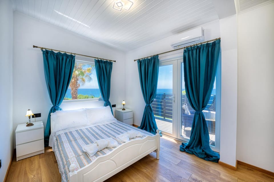 Bed, Natural landscape, Bedroom, Sea view, internet, internet, wardrobe, air conditioner