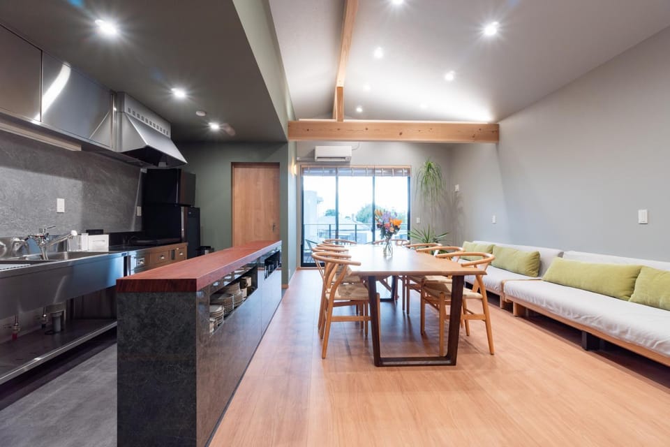 Kitchen or kitchenette, Living room, Dining area