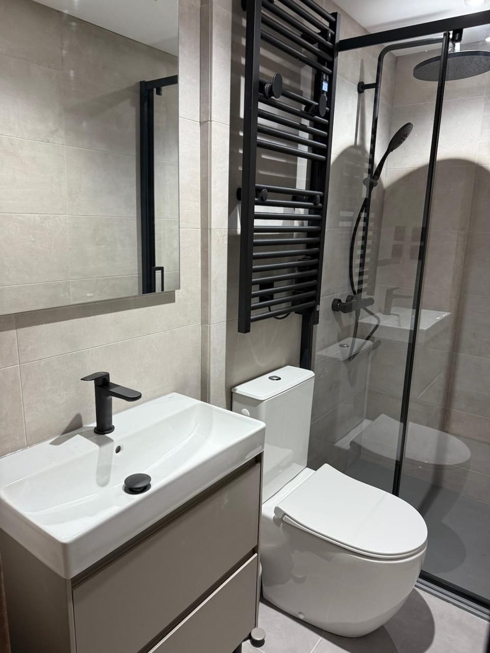 Shower, Toilet, towels