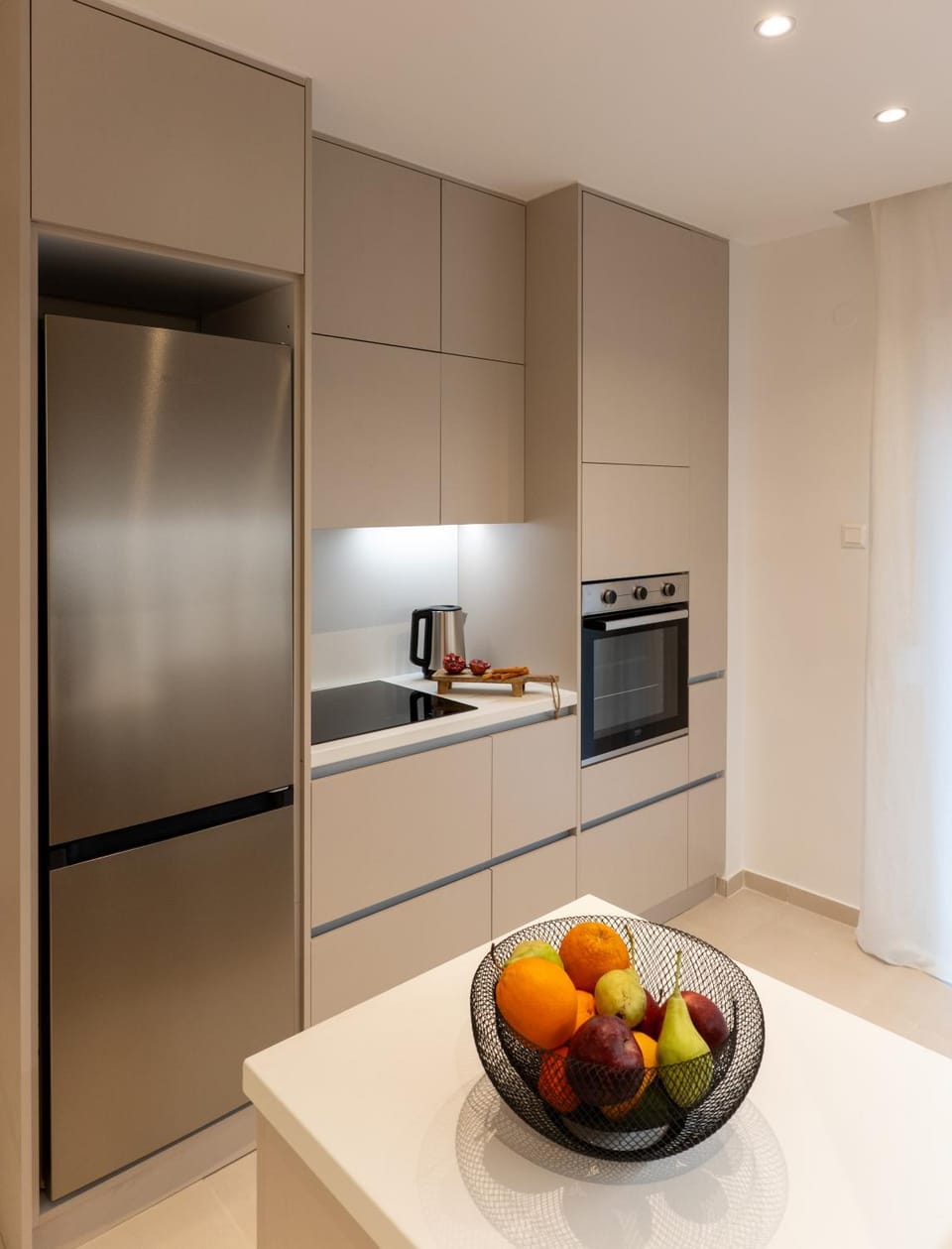 Kitchen or kitchenette, oven, stove
