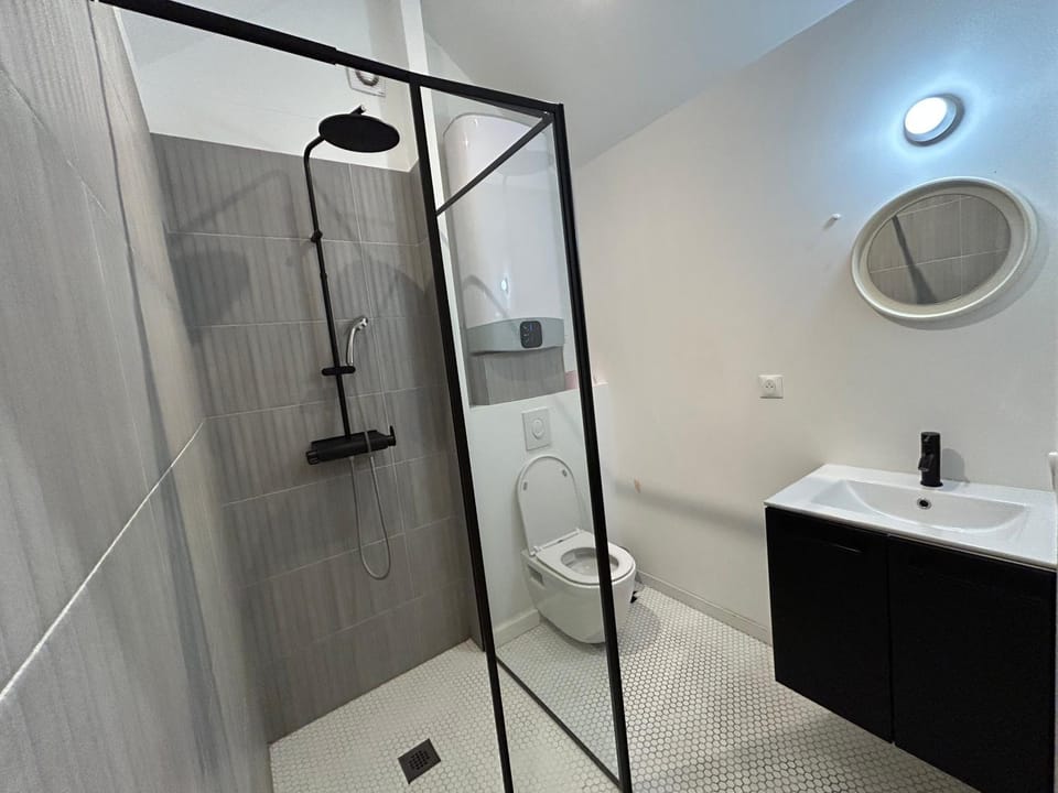 Shower, Toilet, Bathroom, towels