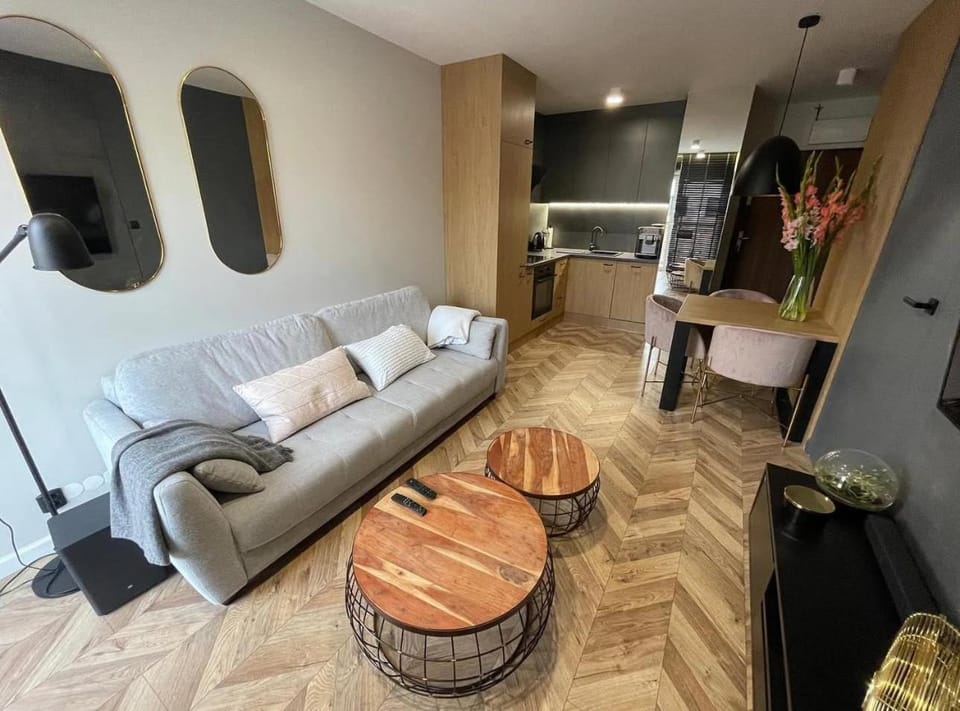 Kitchen or kitchenette, Living room, Seating area