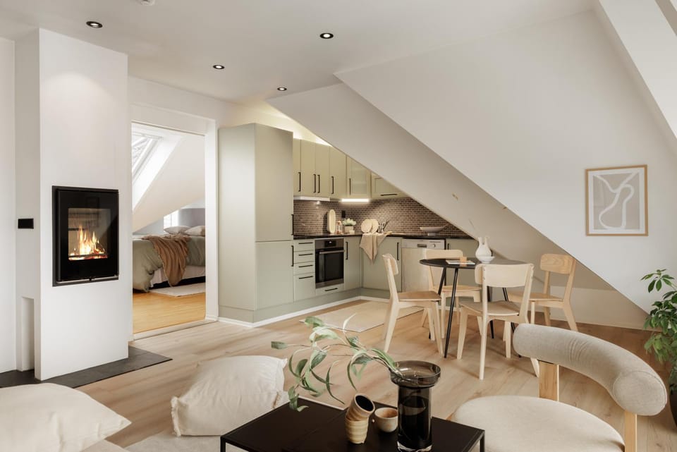 Living room, Dining area, kitchen