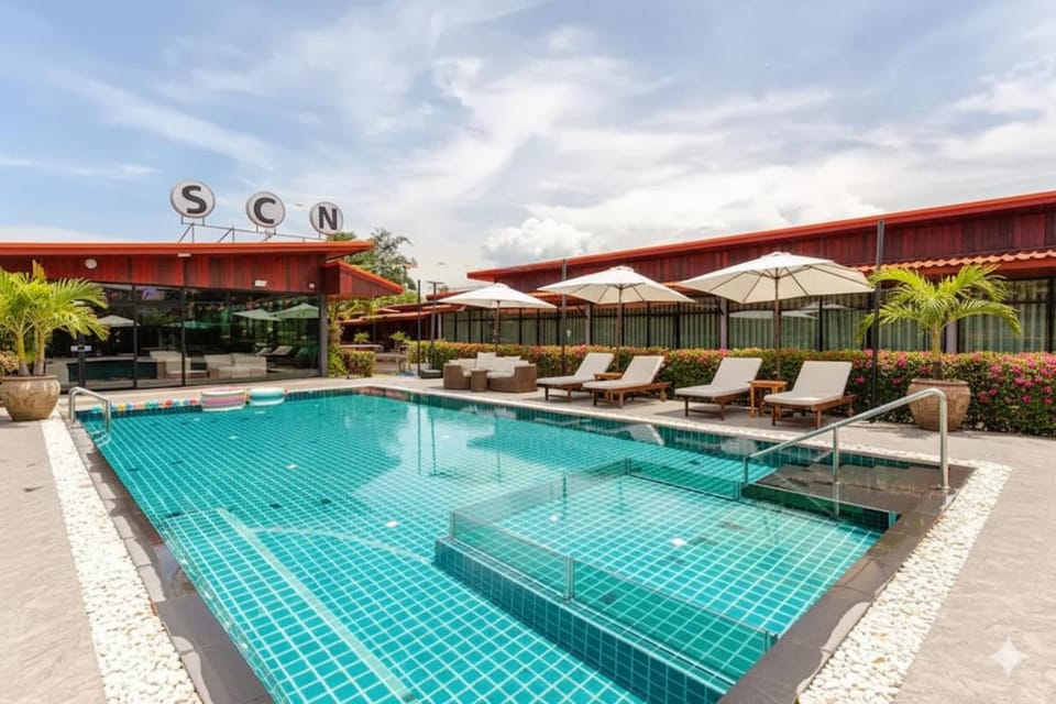 Pool view, sunbed