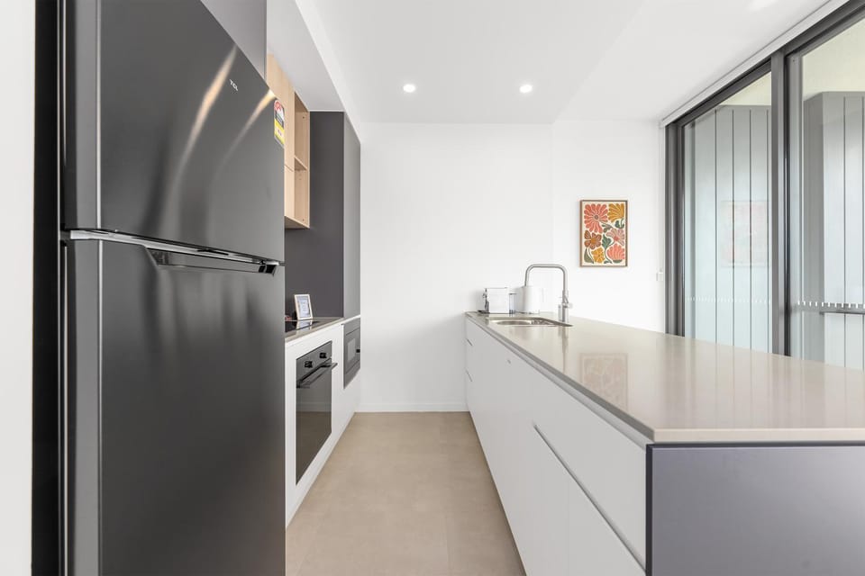 Kitchen or kitchenette, oven, stove