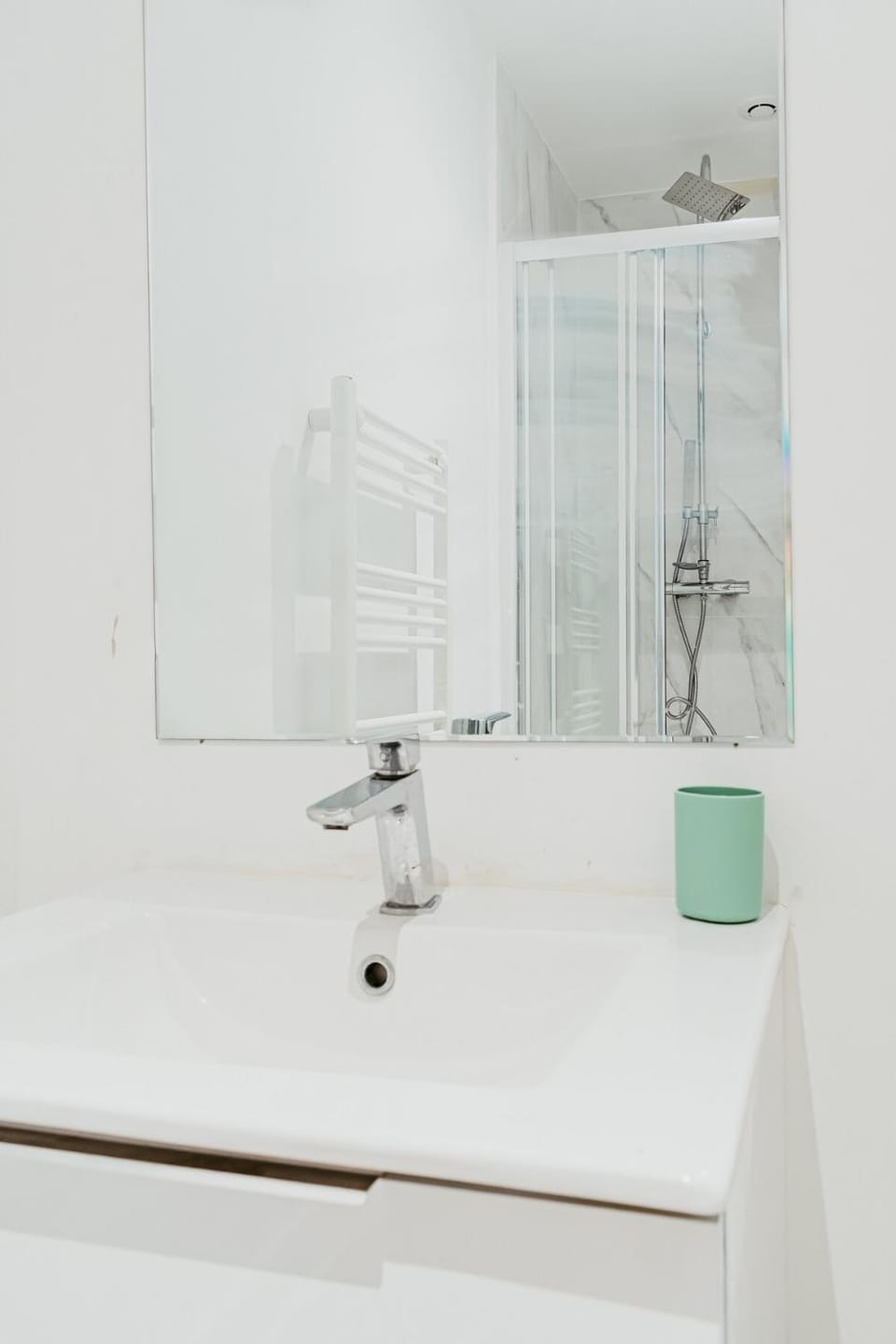 Shower, Bathroom, furniture, heating, storage, towels