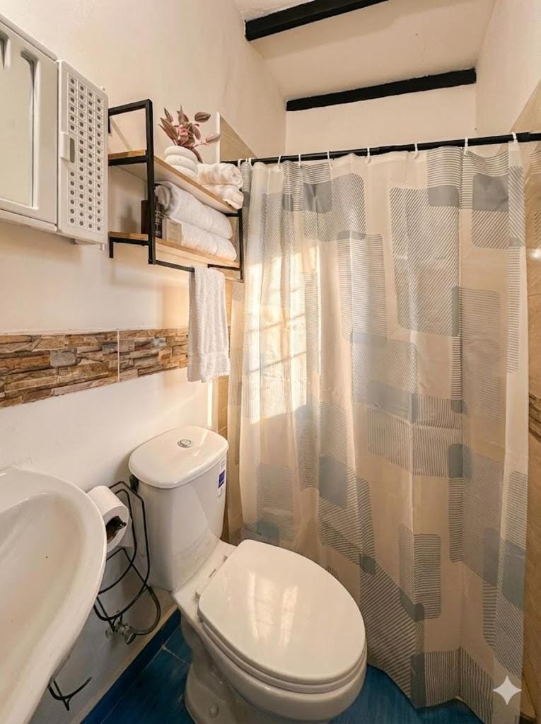 Shower, Toilet, towels
