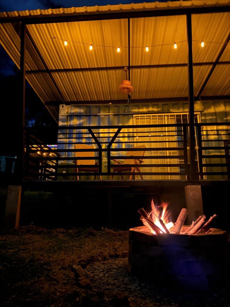 Property building, fireplace