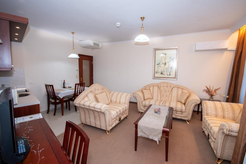 Living room, Seating area, Dining area, air conditioner