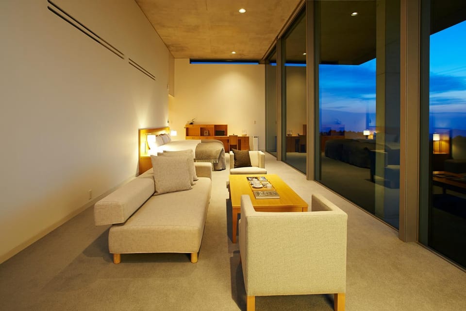 Living room, Sea view, Sunset