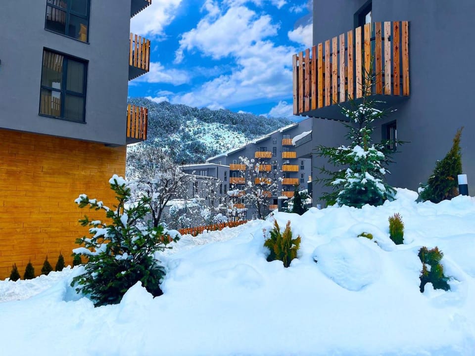 Property building, Nearby landmark, Day, Natural landscape, Winter, Mountain view