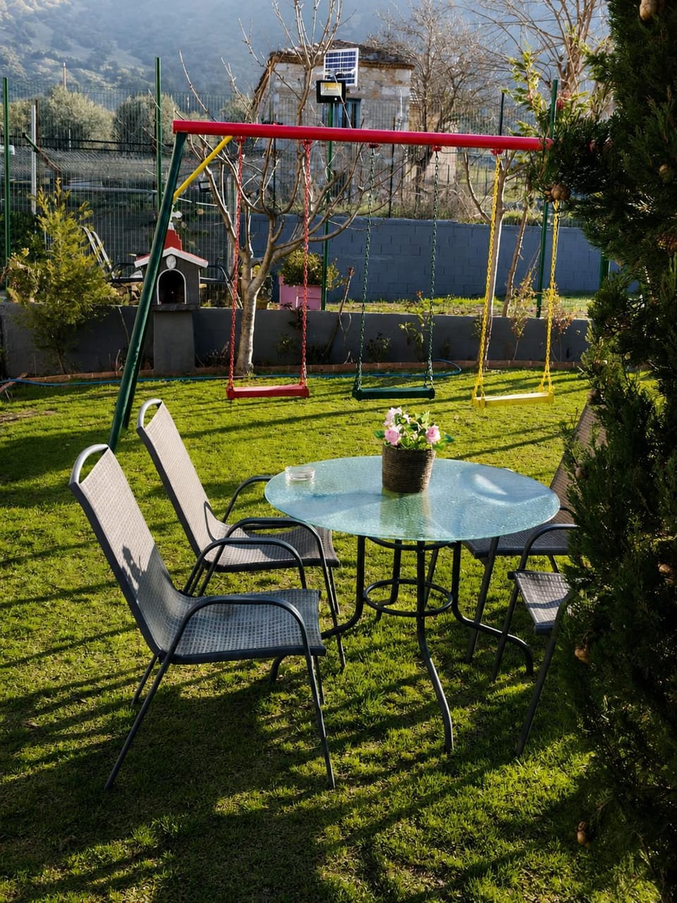 Spring, Day, Natural landscape, Children play ground, Garden, Garden view