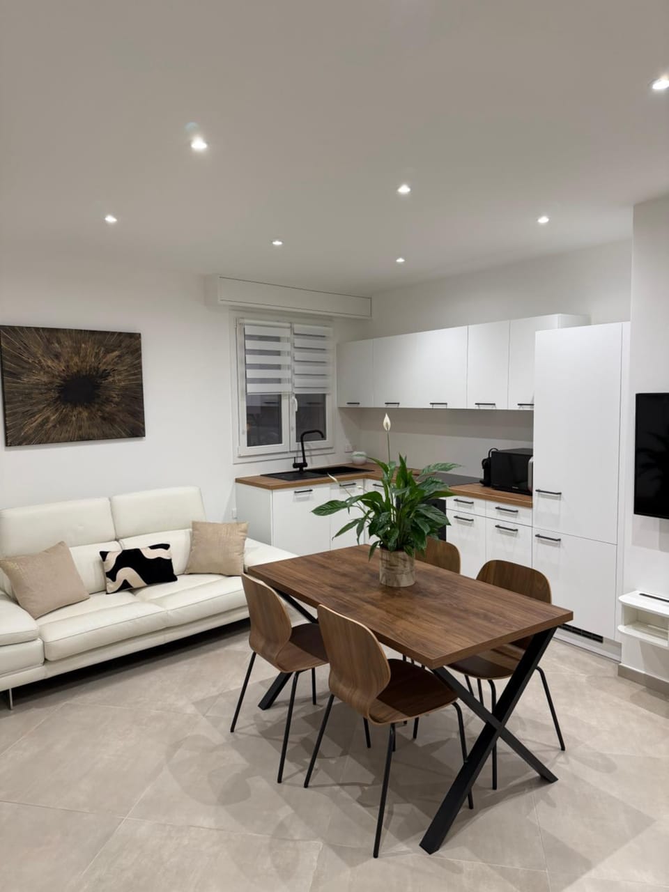 Living room, stove, kitchen