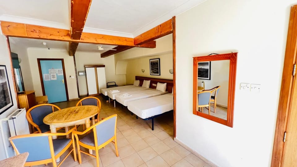 Bed, TV and multimedia, Kitchen or kitchenette, Living room, Photo of the whole room, Seating area, Dining area, Bedroom, minibar, oven