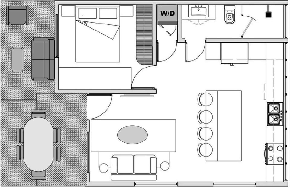 Bird's eye view, Floor plan