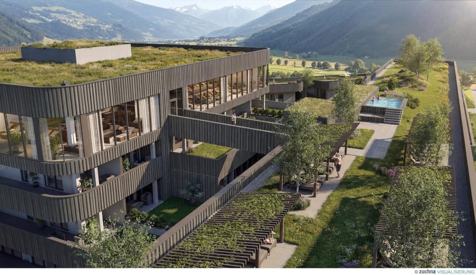 Property building, Day, Natural landscape, Mountain view, Pool view, Swimming pool