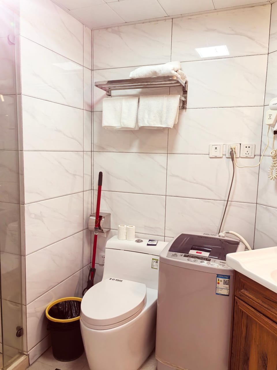 Toilet, washing machine