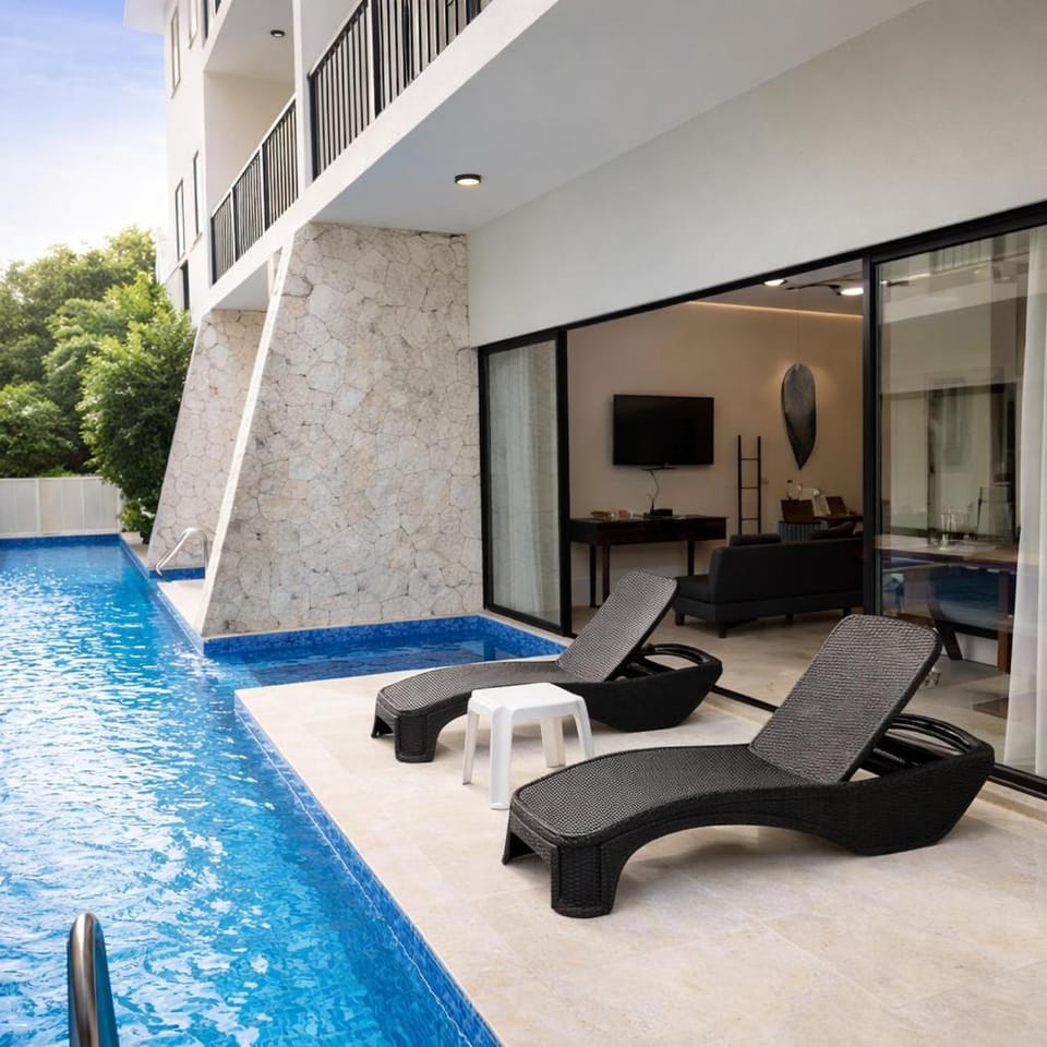 NEW 2 bed swim-up, gril with jacuzzi Aldea Zamá House in Tulum