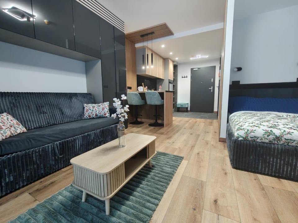 Kitchen or kitchenette, Living room, Seating area