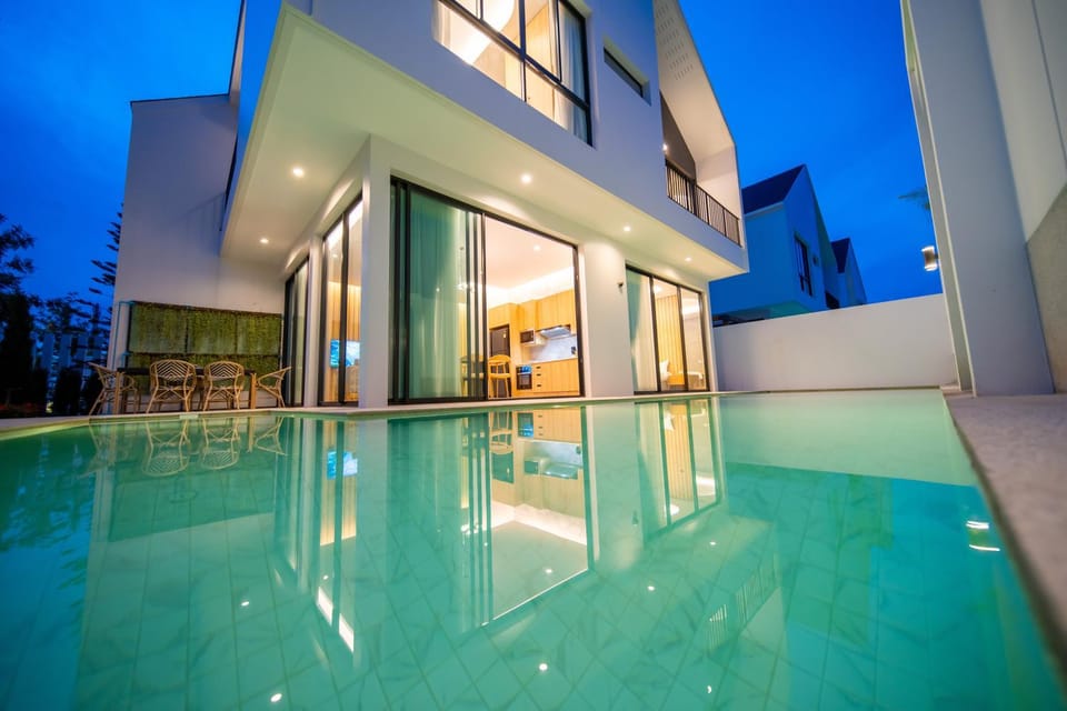 Bangtao's brand new modern luxury pool villas completed in 2025 feature a minimalist design aesthetic and a spacious 12-meter private swimming pool Early bird special offers available Villa in Choeng Thale