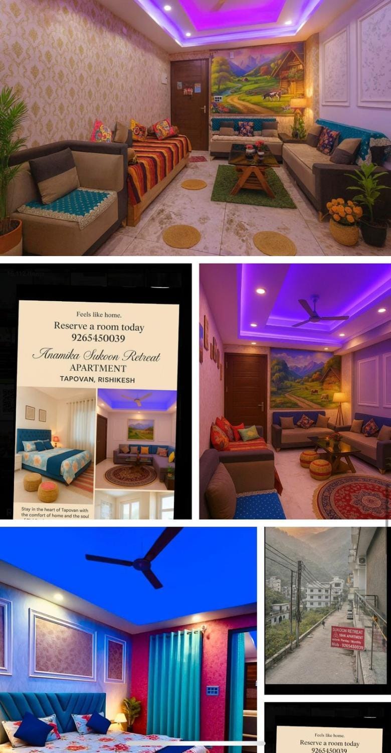 Anamika sukoon 1bhk apartment in rishikesh tapovan Apartment in Rishikesh