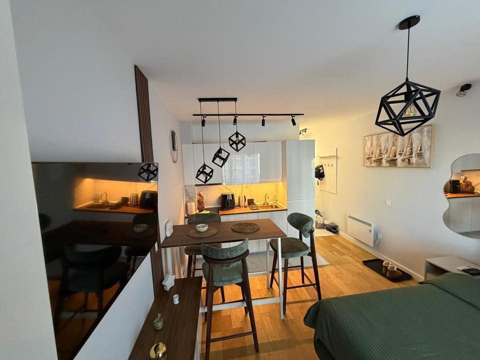Bed, Kitchen or kitchenette, Living room, Photo of the whole room, Seating area, Dining area, Bedroom