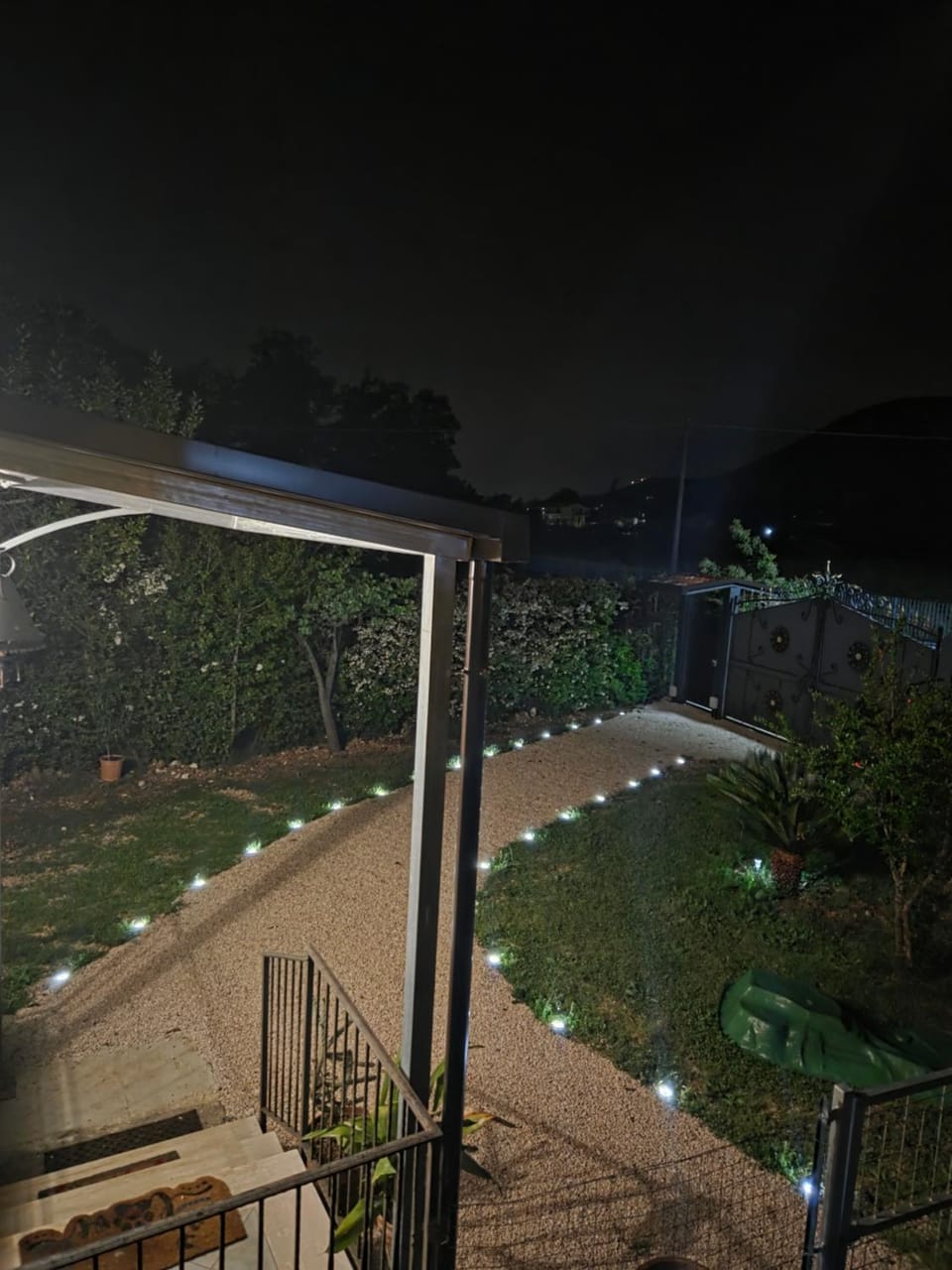 Property building, Night, Garden view