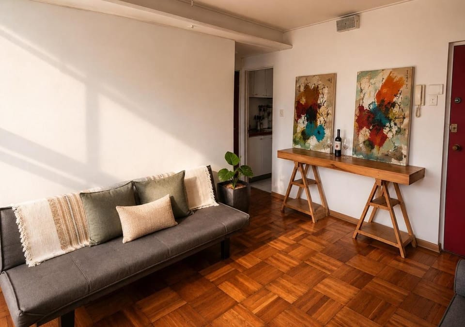 Hermoso Home Studio con vista panorámica, excelente ubicación Metro Bilbao Apartment in Providencia