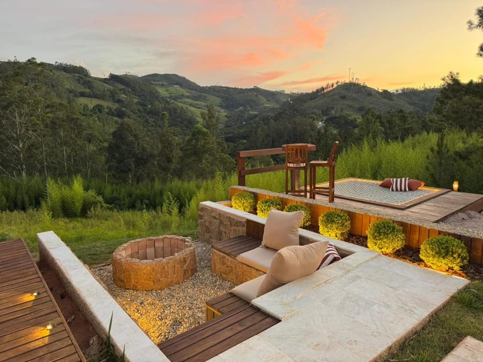 Garden view, Mountain view, fireplace