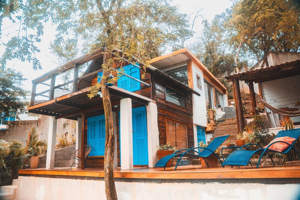 Property building, Patio, Spring, Day, Garden, View (from property/room), Balcony/Terrace, Garden view, sunbed