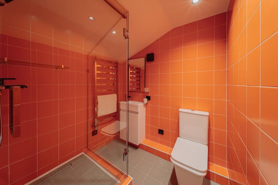 Shower, Toilet, Property building, Bathroom