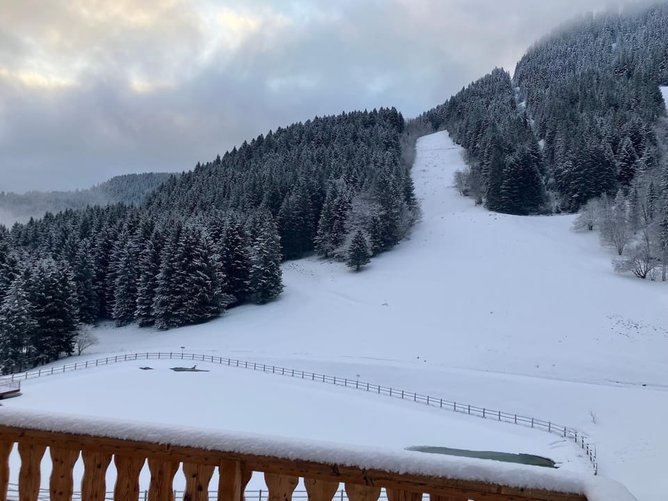 Winter, Balcony/Terrace, Mountain view