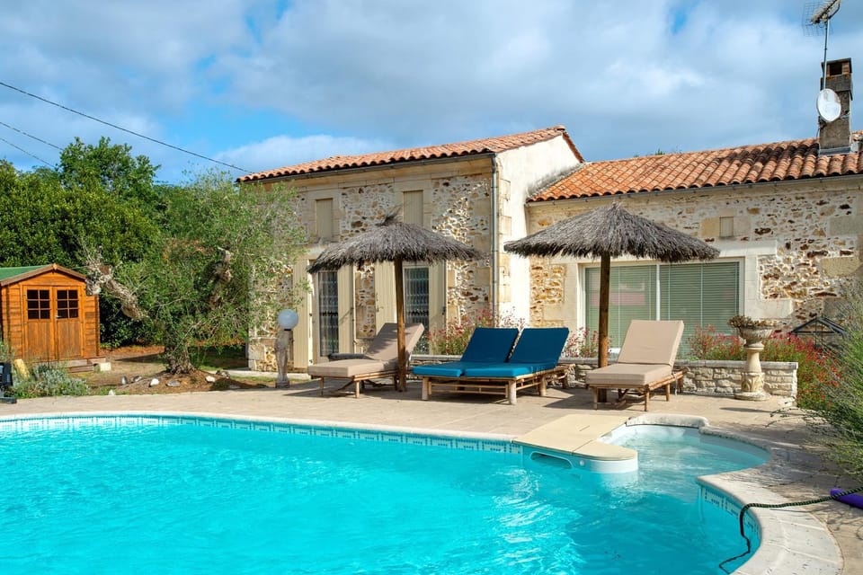 Property building, Living room, Swimming pool