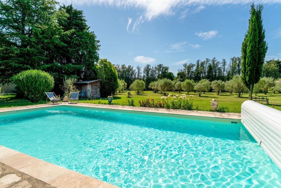 Property building, Living room, Swimming pool