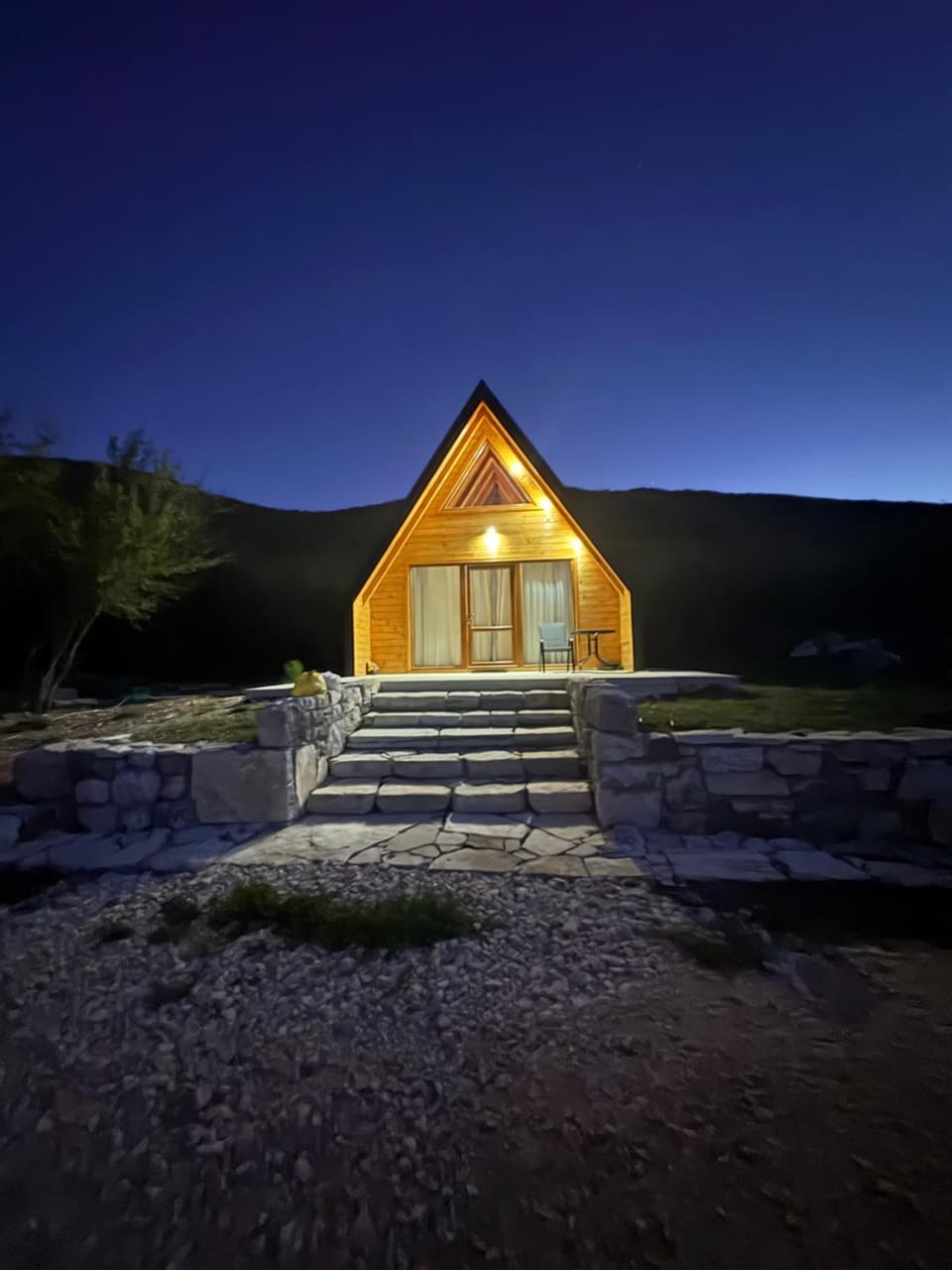 Property building, Night, Natural landscape, Mountain view