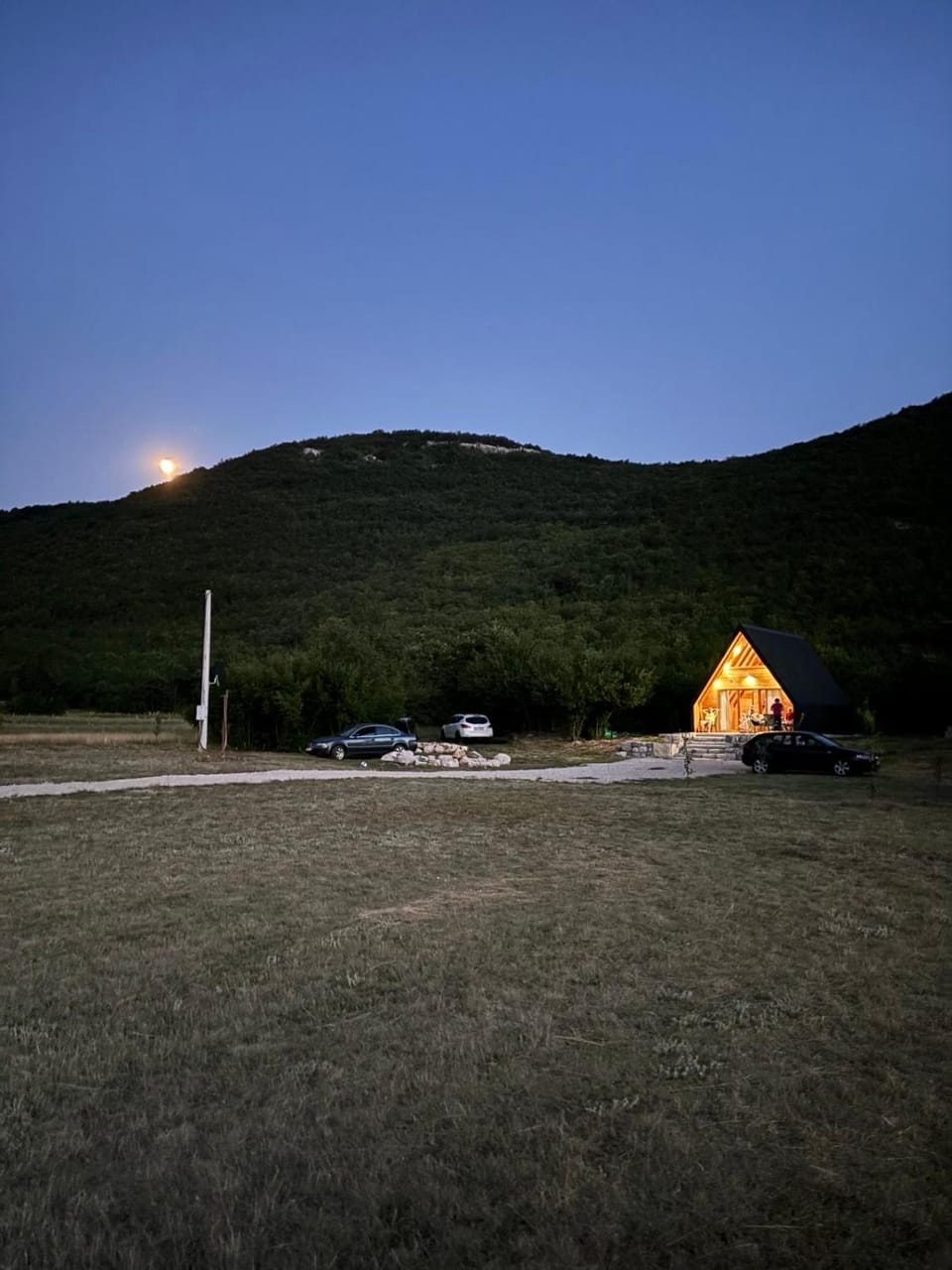 Night, Natural landscape, Mountain view