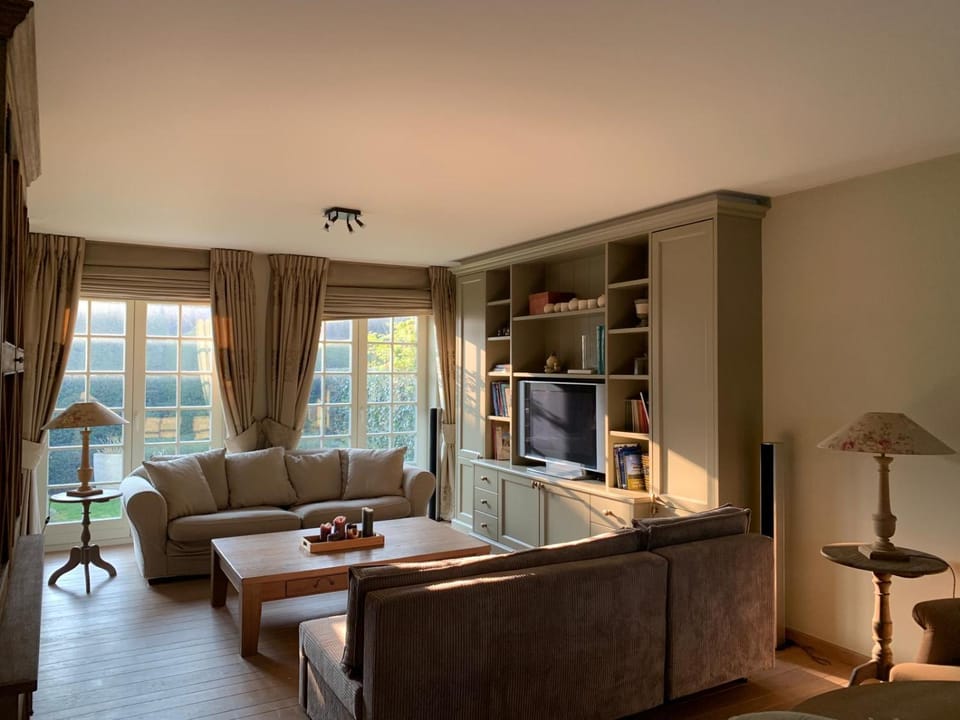 TV and multimedia, Living room, Seating area, Garden view, furniture