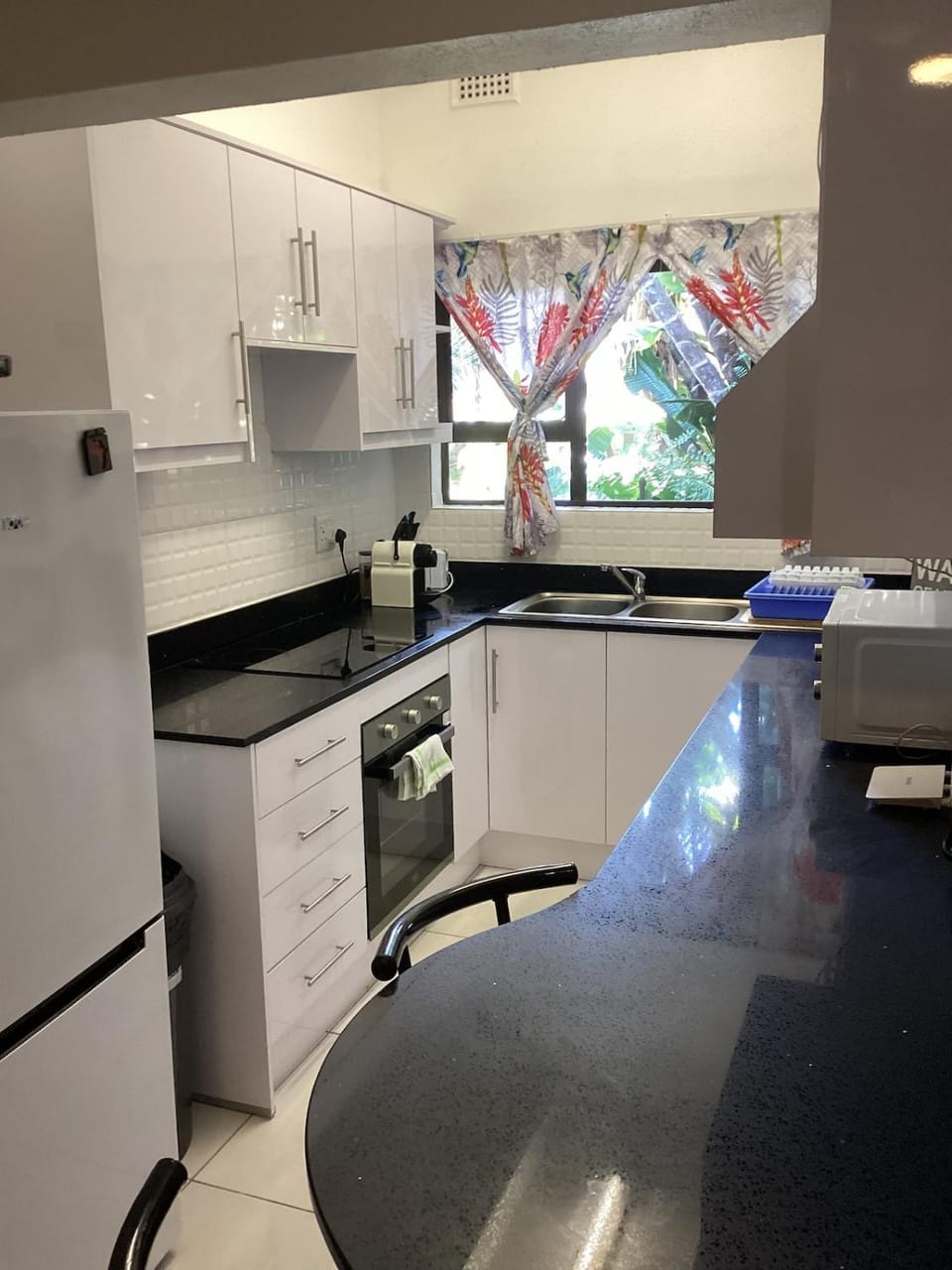 Kitchen or kitchenette, oven, stove, toaster