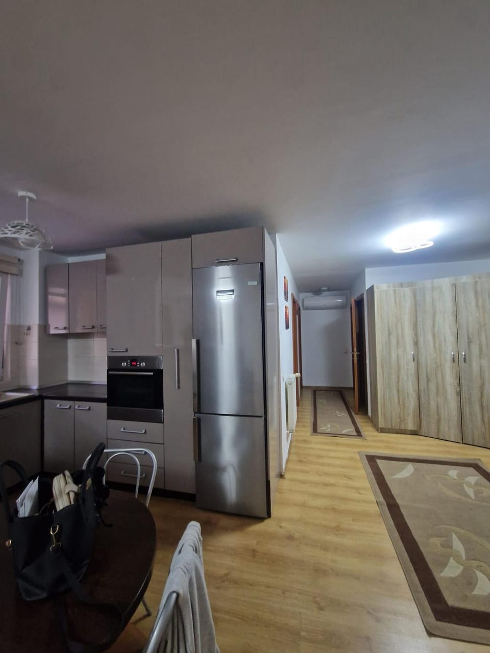 Kitchen or kitchenette, Dining area, dishwasher, stove, wardrobe