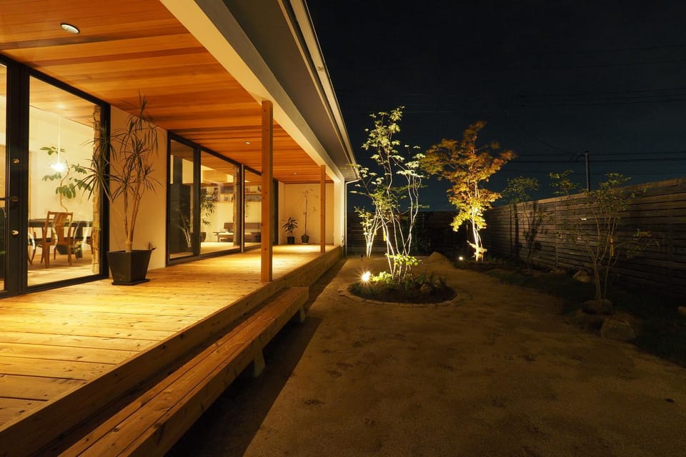 Night, Garden, Balcony/Terrace, Garden view