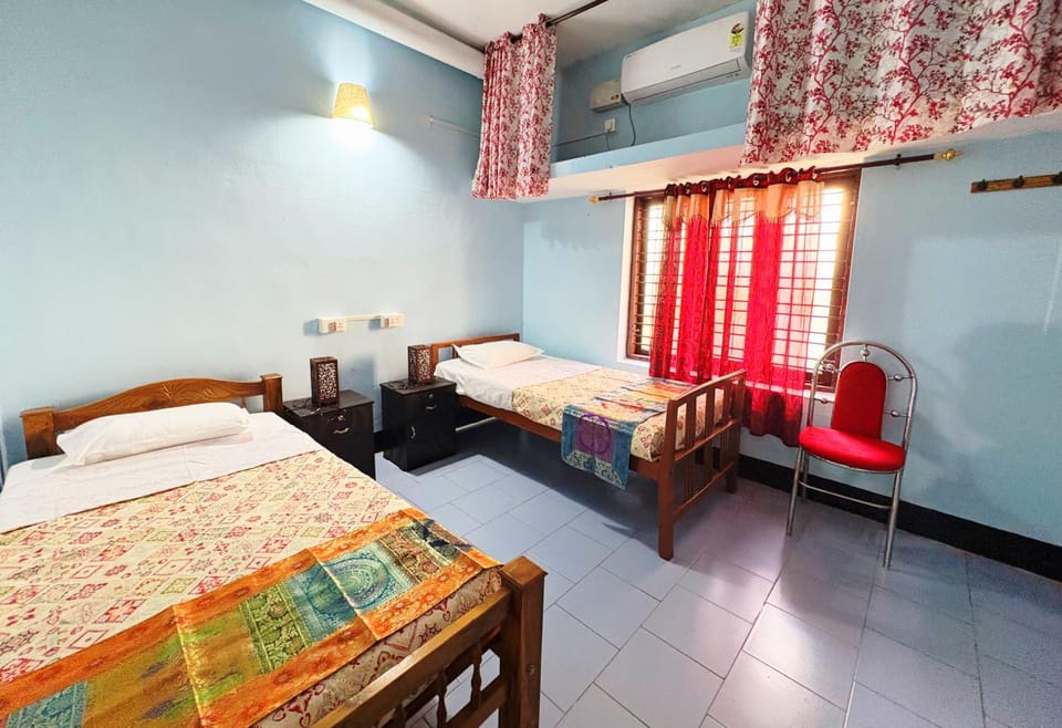 Bed, Bedroom, air conditioner