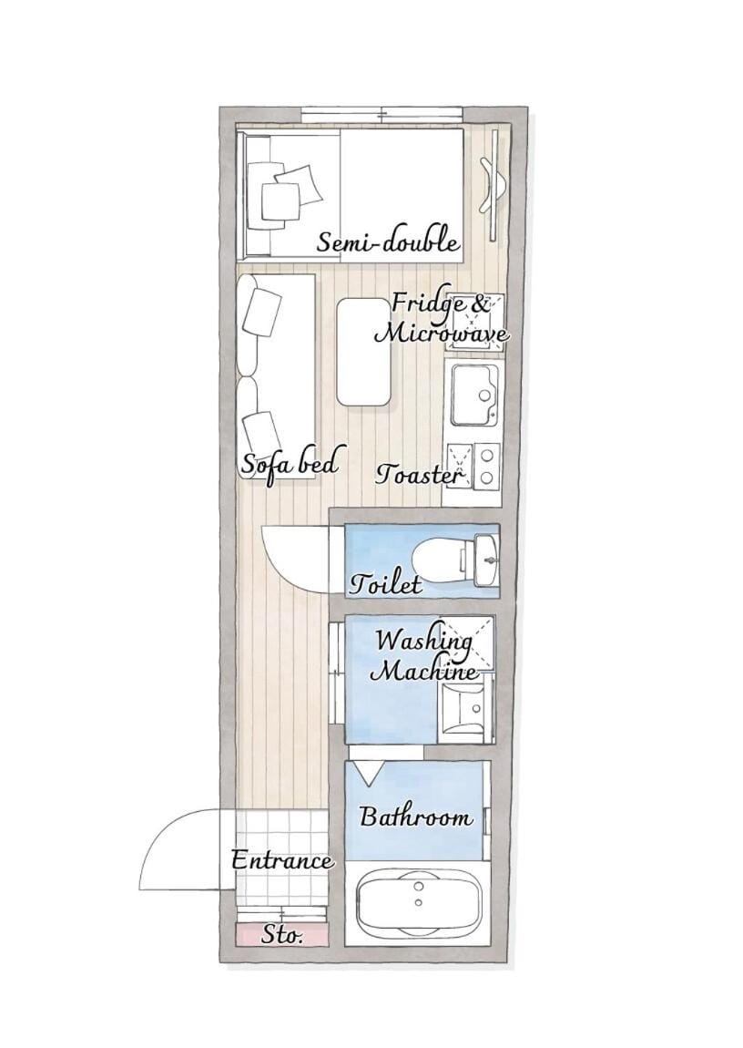 Tokyo 3min Gotanno Station couples friends 20sqm Apartment in Japan