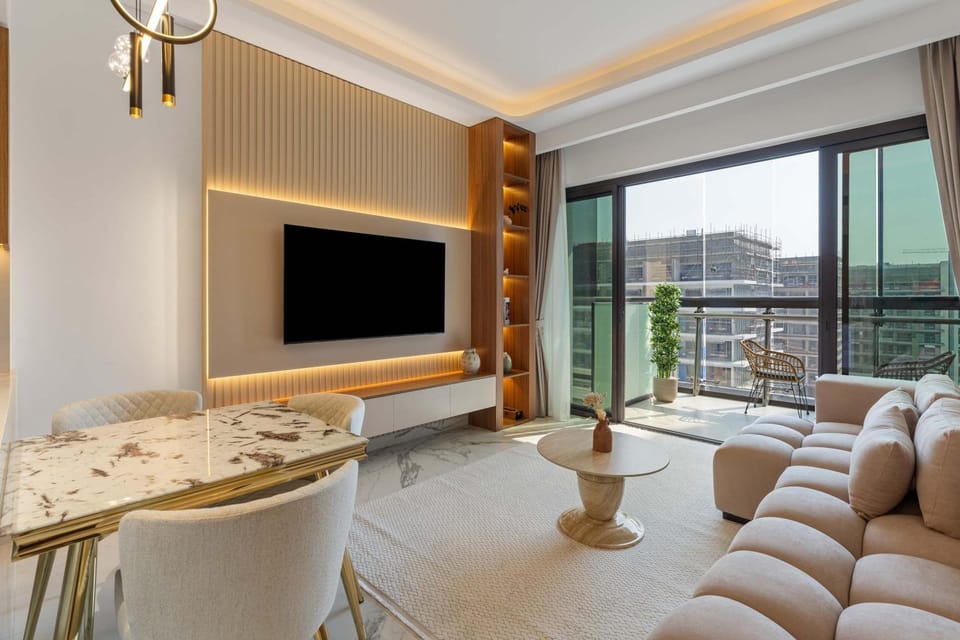 Modern 1BR Apartment w Balcony in Meydan Apartment in Dubai