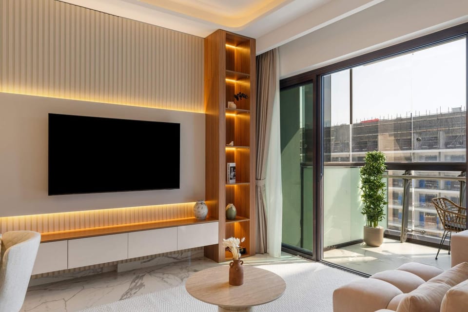 Modern 1BR Apartment w Balcony in Meydan Apartment in Dubai