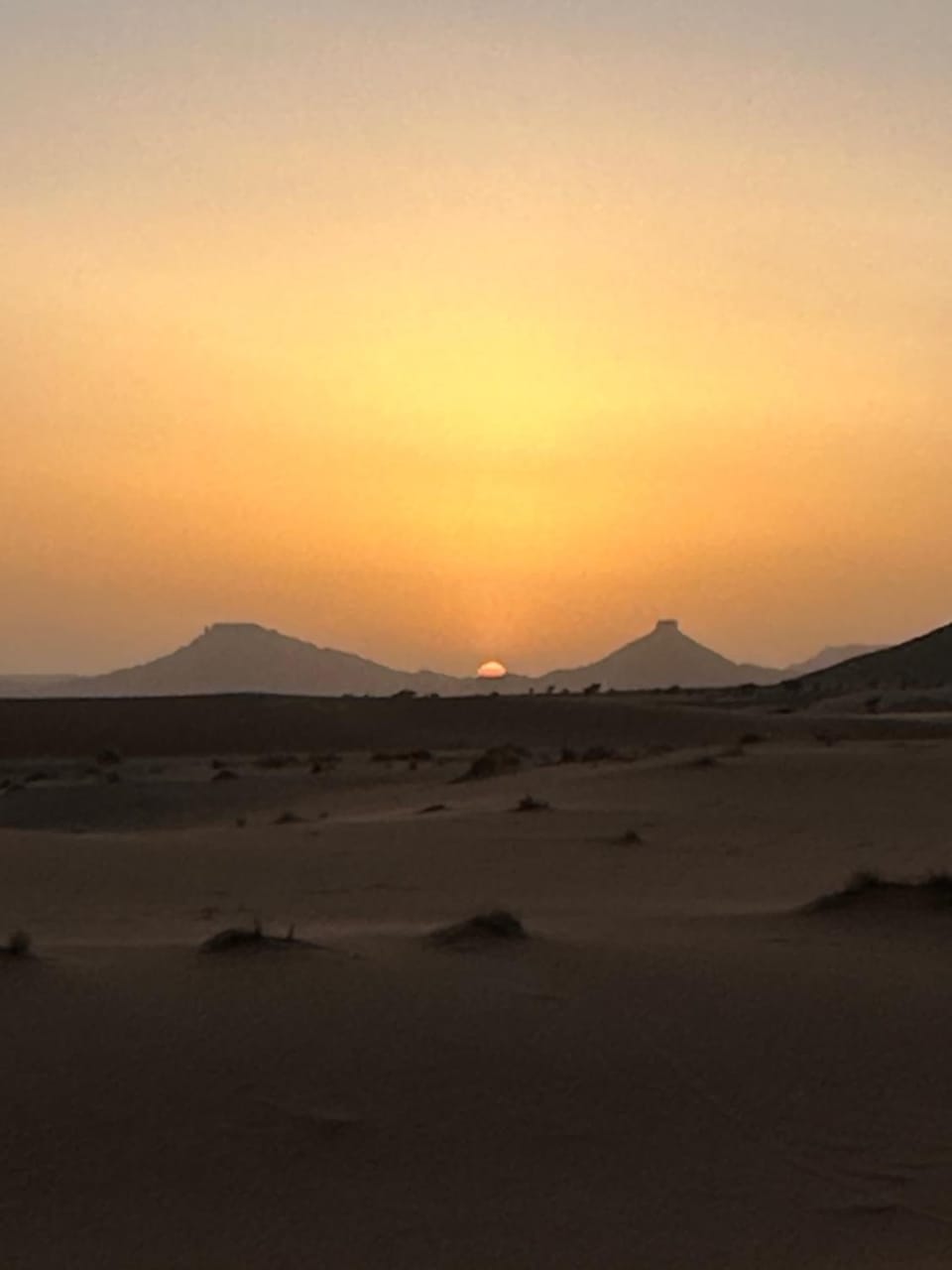 Nearby landmark, Natural landscape, Mountain view, Sunset