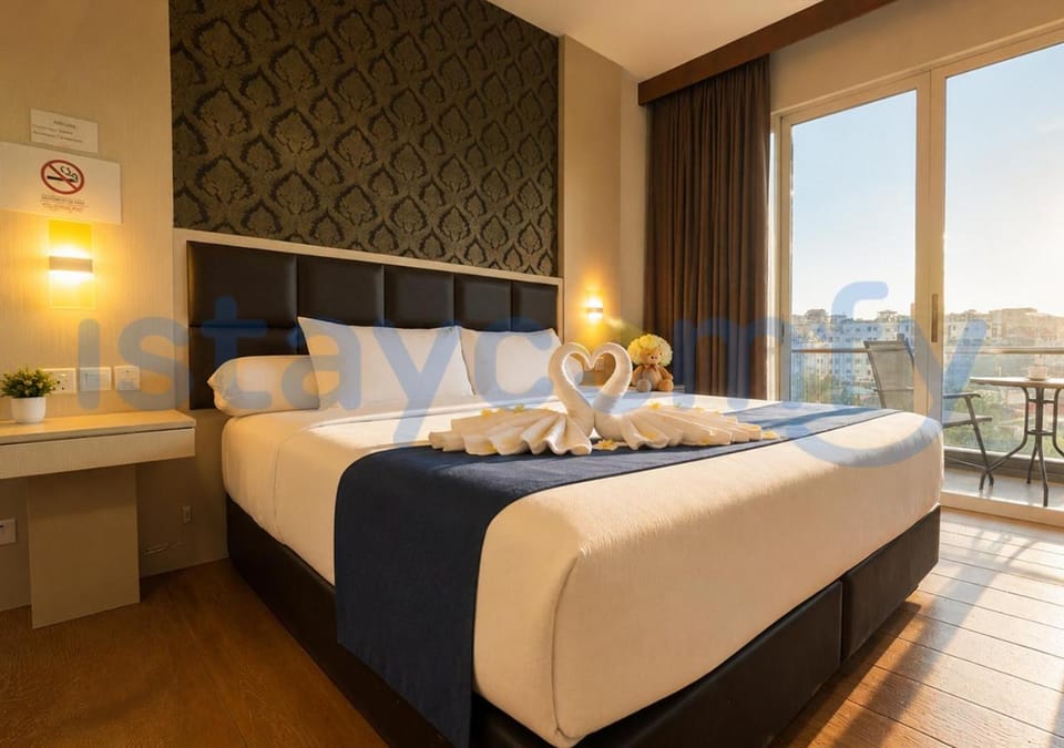 Bed, View (from property/room), Balcony/Terrace, Bedroom, towels